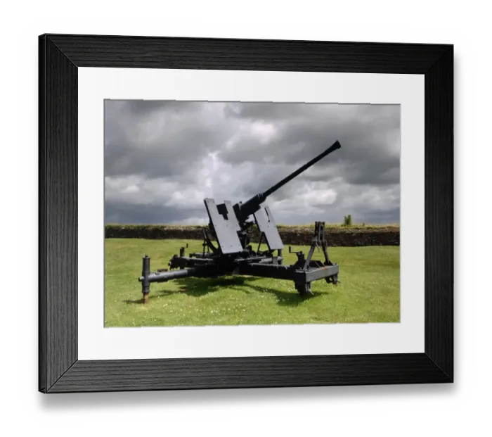 Framed Print : World War Two anti-aircraft gun K980562