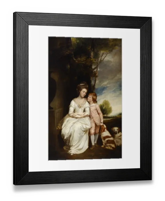 Framed Print : Romney - Anne Countess of Albemarle and Her Son J910502 Framed Print : Romney - Anne Countess of Albemarle and Her Son J910502