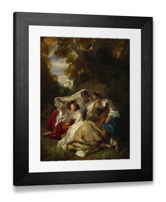 Framed Print : Winterhalter - La Siesta K080017 Framed Print : Winterhalter - La Siesta K080017