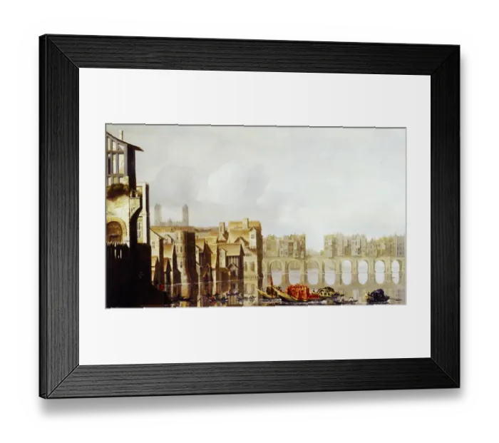 Framed Print : DE JONGH - Old London Bridge K080027a
