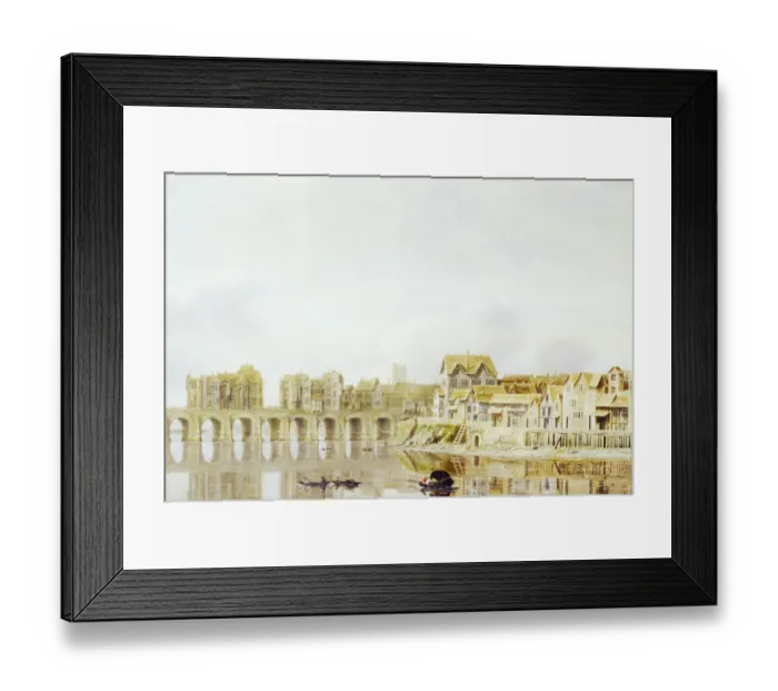 Framed Print : DE JONGH - Old London Bridge K080027b Framed Print : DE JONGH - Old London Bridge K080027b