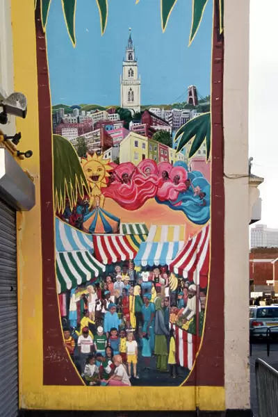 Market scene mural DP035238