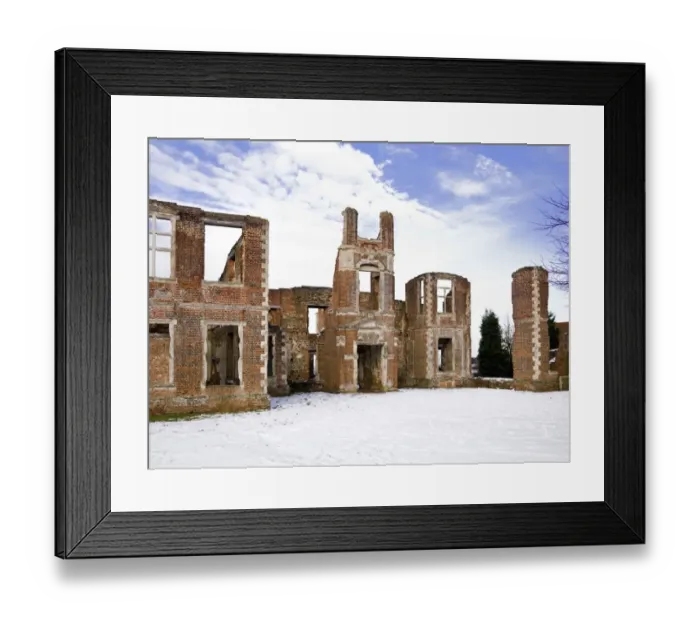 Framed Print : Houghton House in the snow N090008