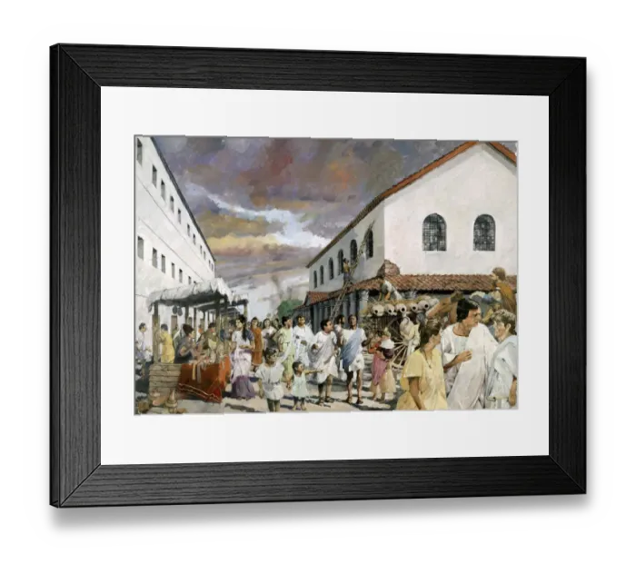 Framed Print : Roman street scene J970017