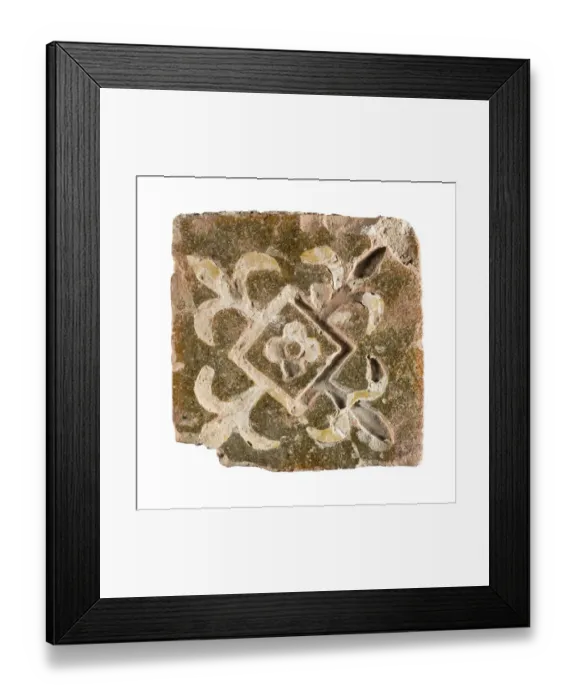 Framed Print : Medieval floor tile DP184209