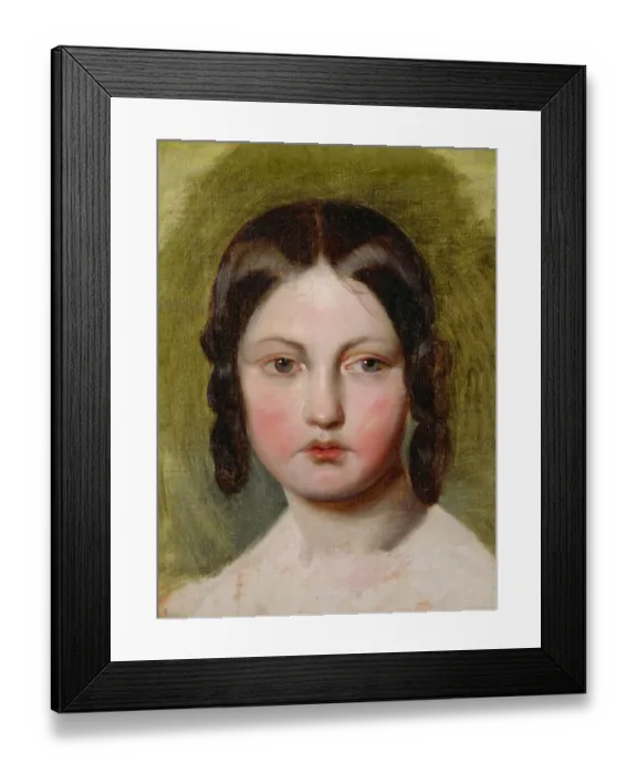 Framed Print : Von Amerling - Portrait of a Young Girl K080004 Framed Print : Von Amerling - Portrait of a Young Girl K080004