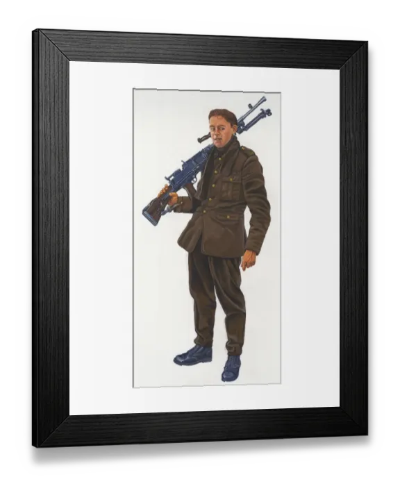 Framed Print : Second World War Gunner N080568 Framed Print : Second World War Gunner N080568