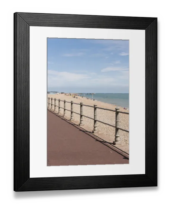 Framed Print : Seafront railings DP217973