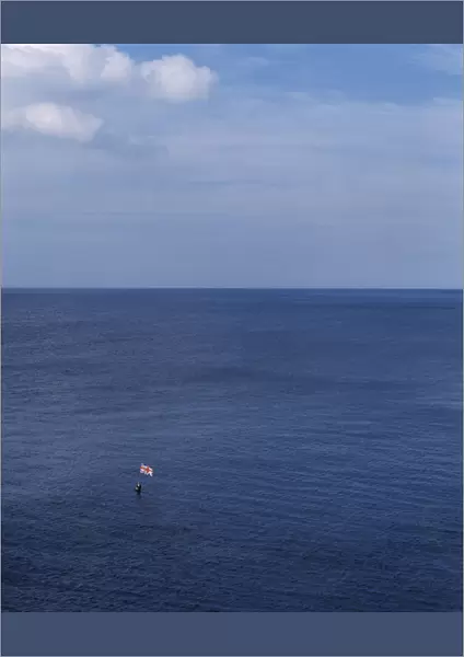 Flag, buoy, sea, sky OP13135