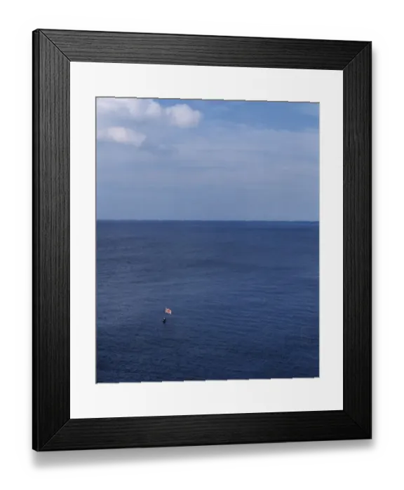 Framed Print : Flag, buoy, sea, sky OP13135 Framed Print : Flag, buoy, sea, sky OP13135
