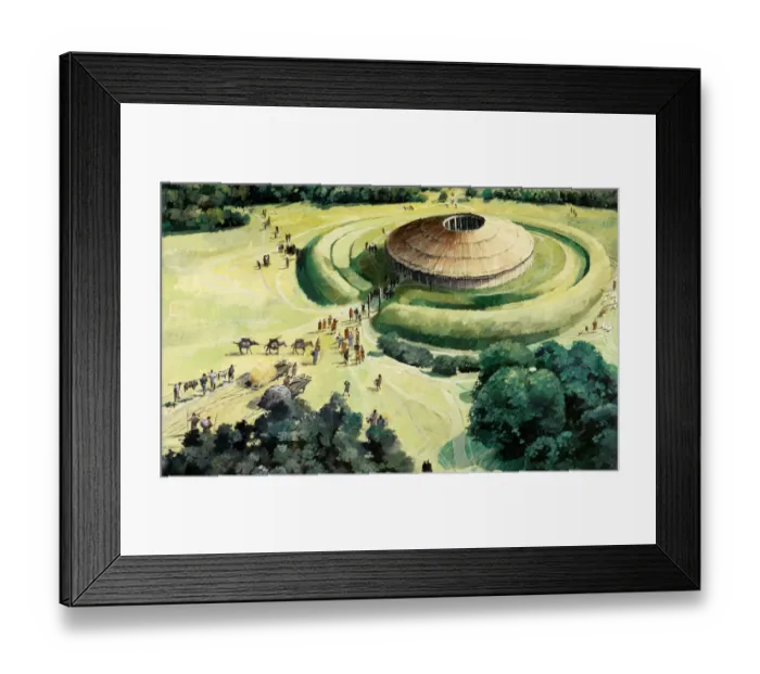 Framed Print : Knowlton neolithic ritual henge J940466