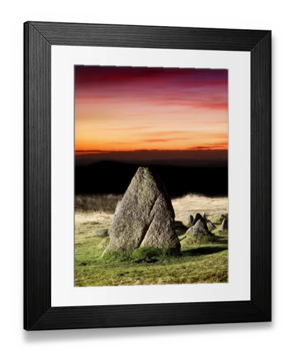 Framed Print : Merrivale Prehistoric Settlement N080731