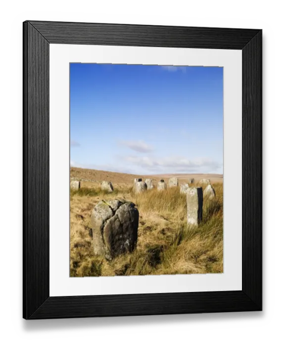 Framed Print : Grey Wethers Stone Circles N080727