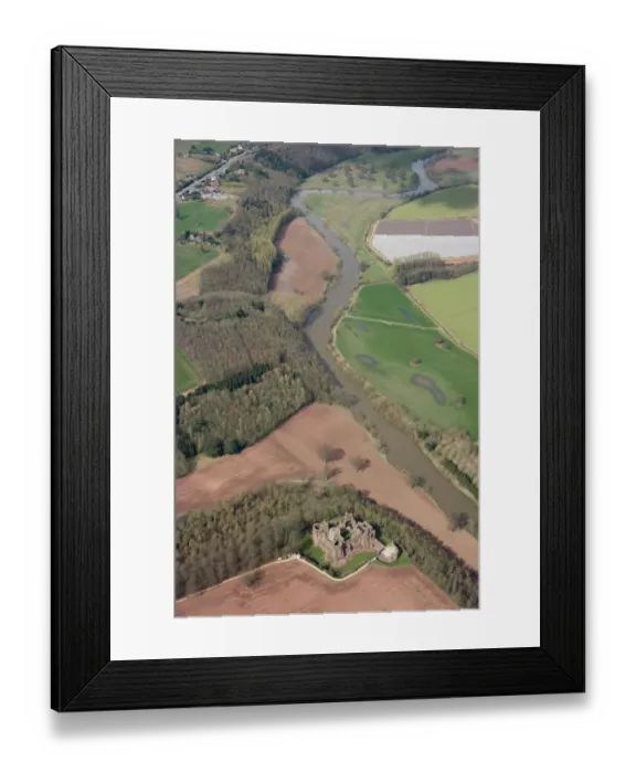 Framed Print : Goodrich Castle and surrounding countryside N080739 Framed Print : Goodrich Castle and surrounding countryside N080739