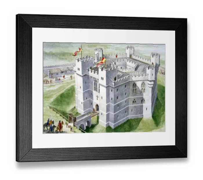 Framed Print : Old Wardour Castle in the Middle Ages J990030