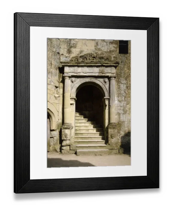 Framed Print : Doorway to the Great Hall, Old Wardour Castle K951534