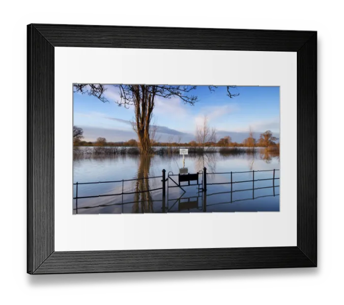 Framed Print : Flooded car park DP181271