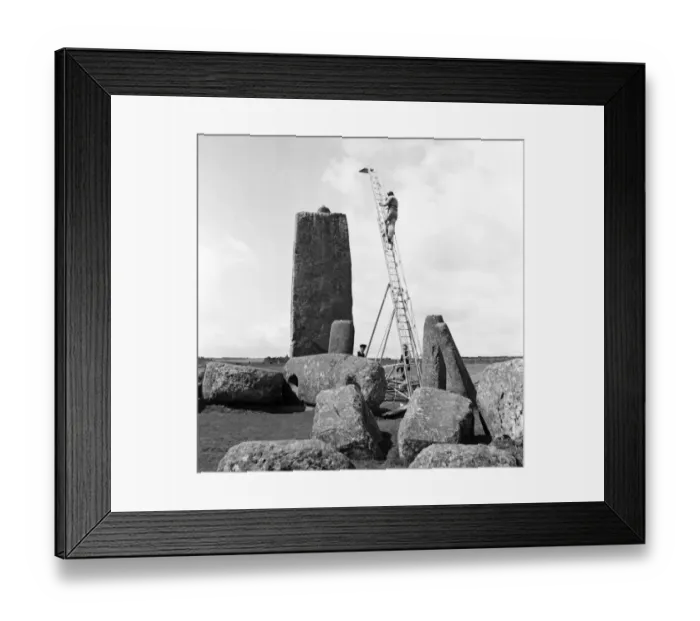 Framed Print : Stonehenge showing photographers ladder in 1954 P50803