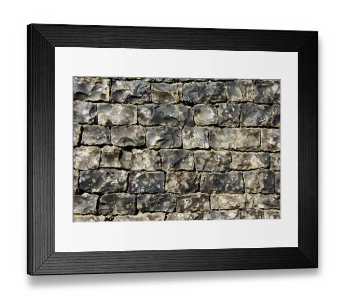 Framed Print : Flint wall DP032016