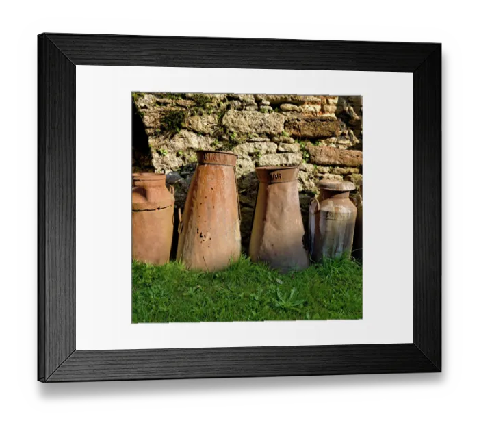 Framed Print : Milk churns DP068967