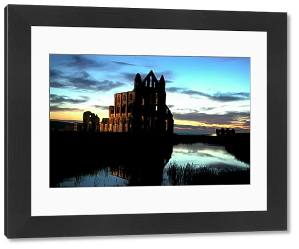 Whitby Abbey at sunset N080807