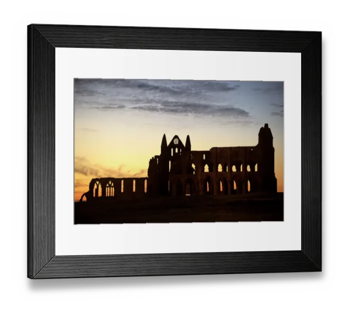 Framed Print : Whitby Abbey silhouette N080815