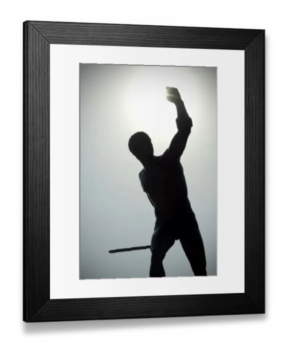 Framed Print : Silhouette of the Borghese statue at Whitby Abbey N090082 Framed Print : Silhouette of the Borghese statue at Whitby Abbey N090082
