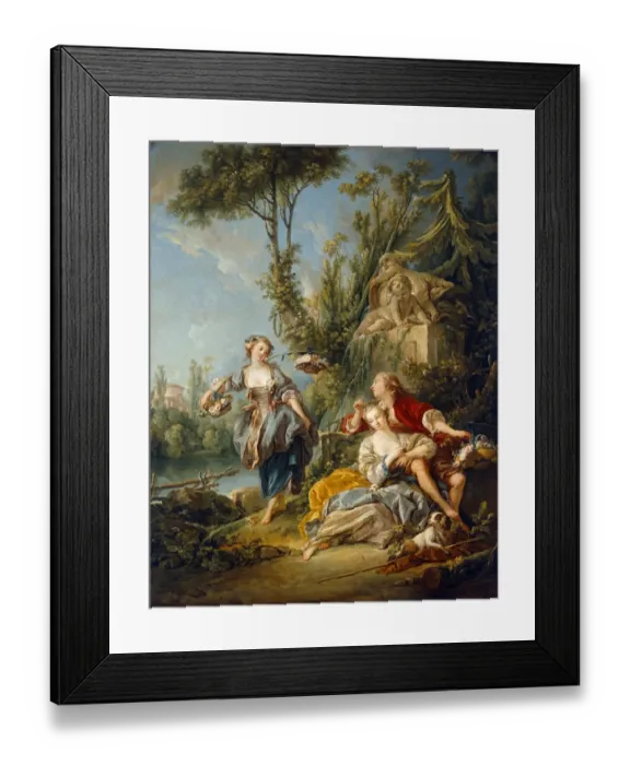 Framed Print : Boucher - Flower Gatherers J910024