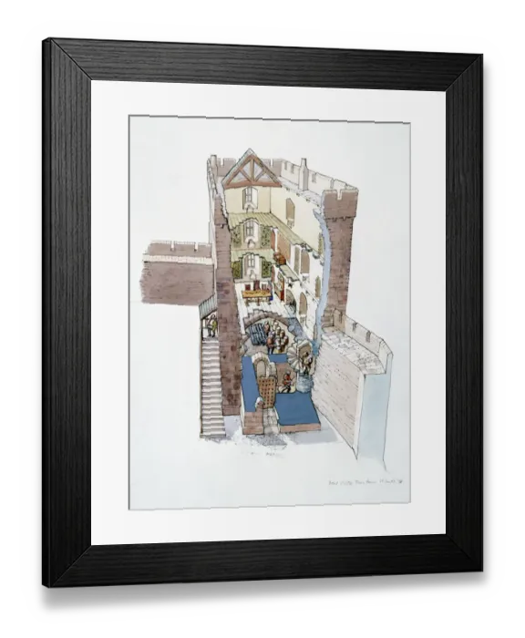 Framed Print : Etal Castle J950160