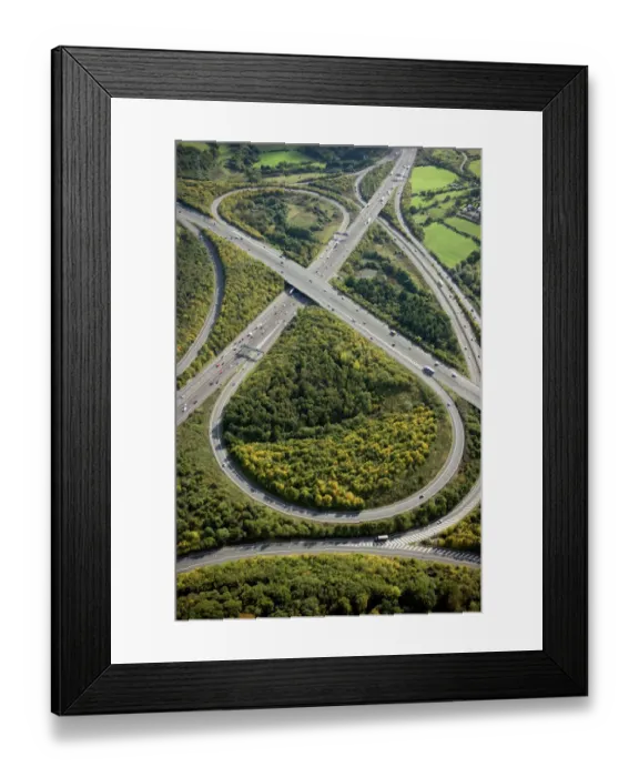 Framed Print : Motorway junction N071919