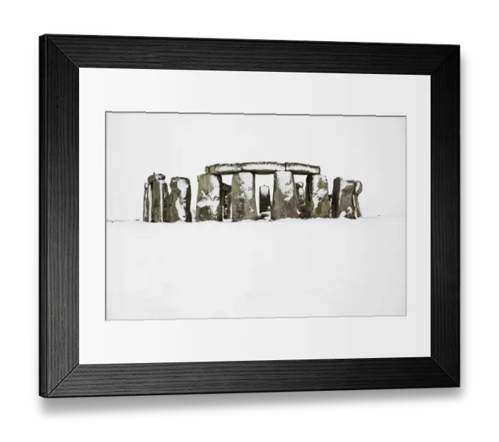 Framed Print : Stonehenge in the snow DP157903