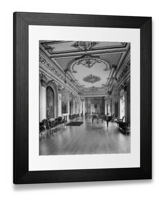 Framed Print : Witley Court Music Room c. 1920 BL25088 Framed Print : Witley Court Music Room c. 1920 BL25088