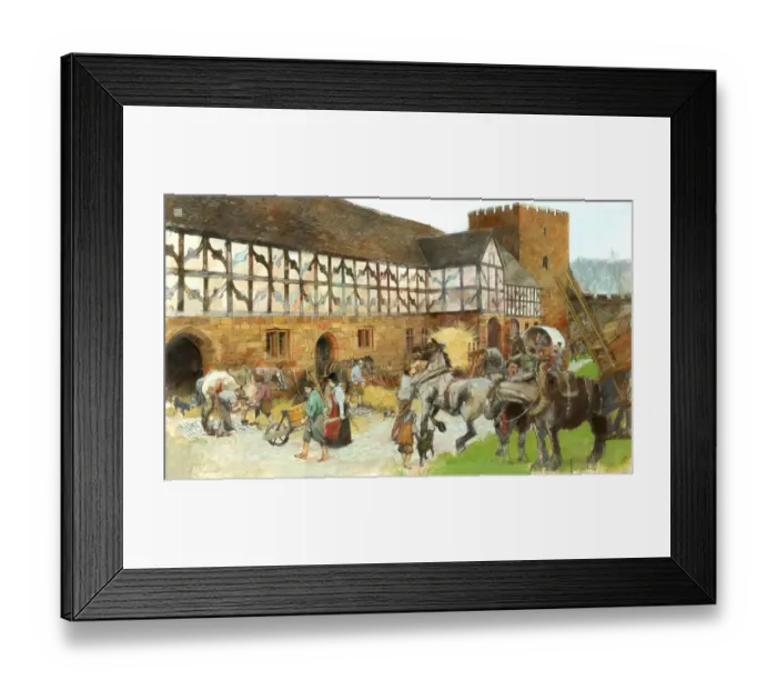 Framed Print : Kenilworth Castle Stables N090097