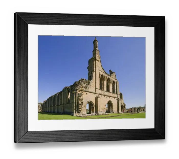 Framed Print : Byland Abbey N090104