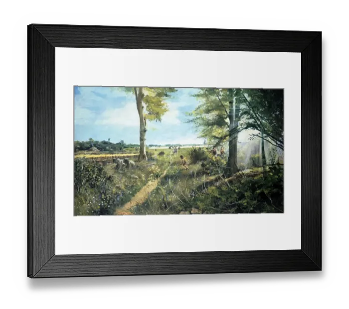 Framed Print : Stonehenge landscape c. 3000BC H870002 Framed Print : Stonehenge landscape c. 3000BC H870002