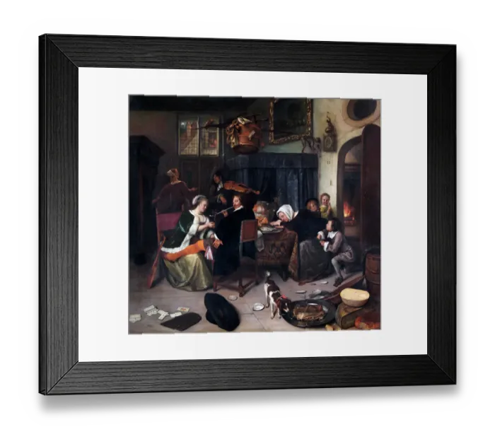 Framed Print : Steen - The Dissolute Household N070586