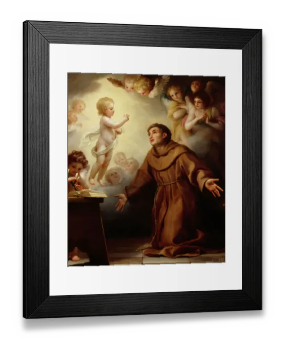 Framed Print : Mengs - Infant Christ and St Anthony of Padua K080008