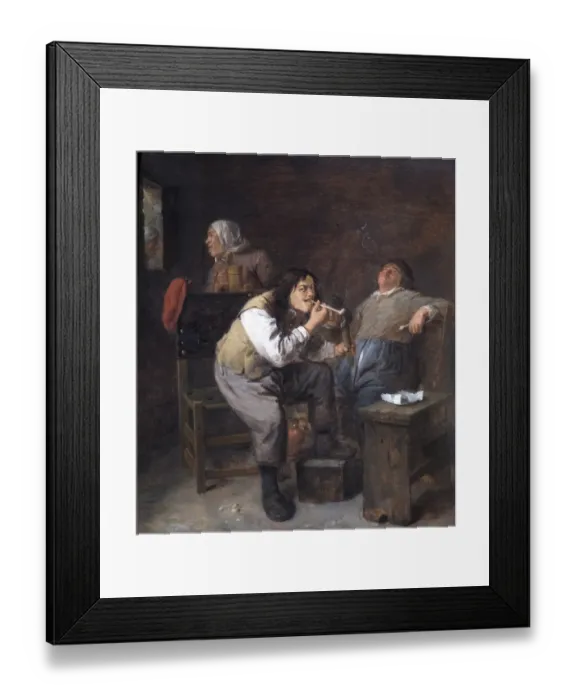 Framed Print : Brouwer - The Smokers N070494 Framed Print : Brouwer - The Smokers N070494