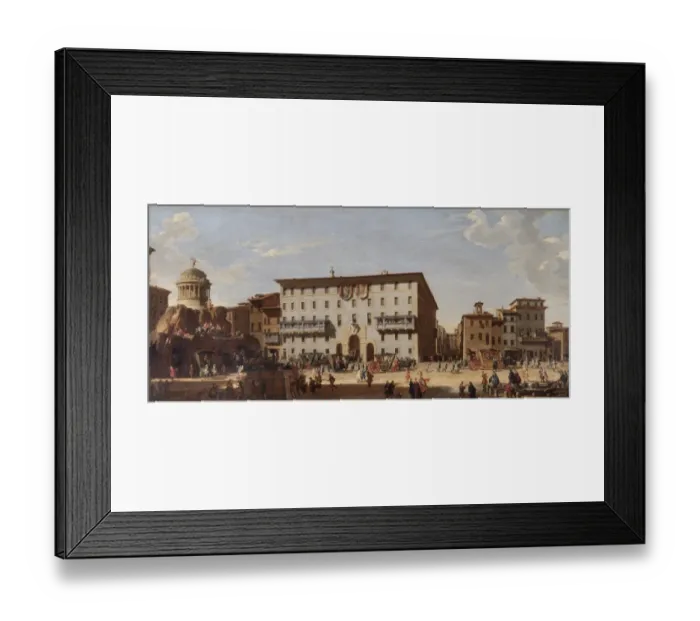 Framed Print : Panini - Festival in the Piazza di Spagna, Rome N070597