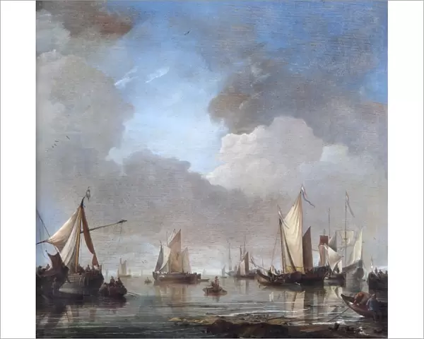 Van de Velde - Large Ships and Boats in a Calm N070600