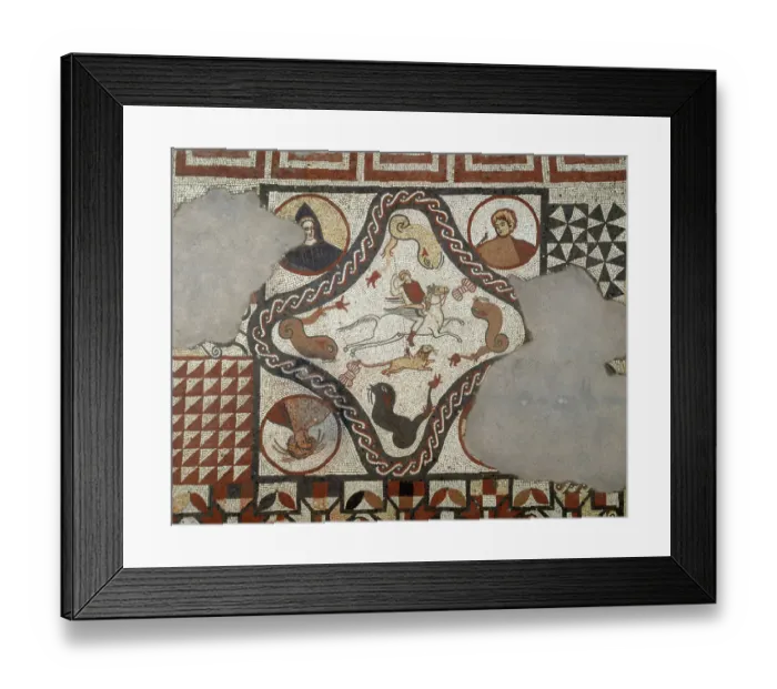Framed Print : Lullingstone Roman Villa mosaic J910066