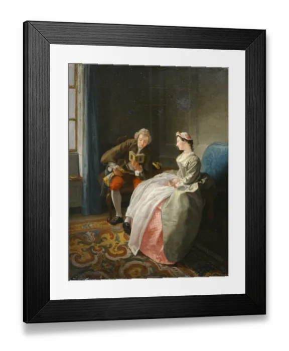 Framed Print : Gravelot - Le Lecteur or the Judicious Lover K030756 Framed Print : Gravelot - Le Lecteur or the Judicious Lover K030756