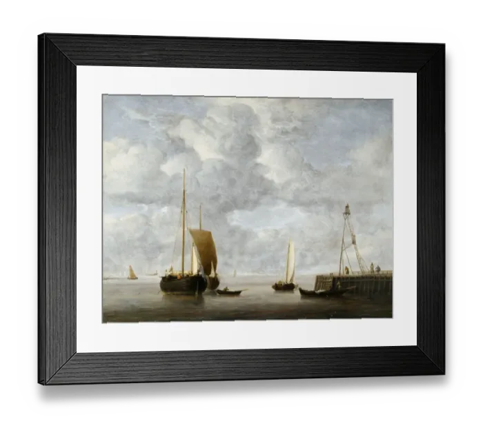 Framed Print : Van de Velde - Dutch Hoeker J950043 Framed Print : Van de Velde - Dutch Hoeker J950043