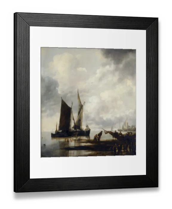 Framed Print : Van de Capelle - Sea Piece K991042 Framed Print : Van de Capelle - Sea Piece K991042