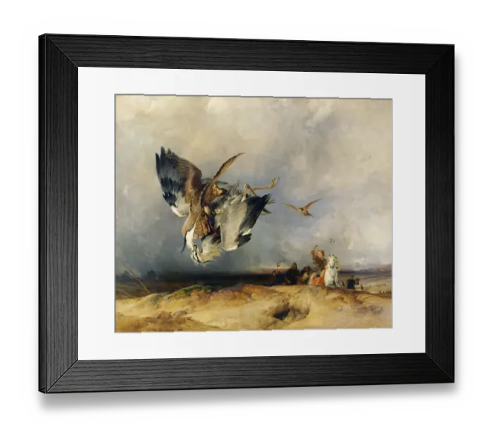 Framed Print : Landseer - Hawking in the Olden Time J910512