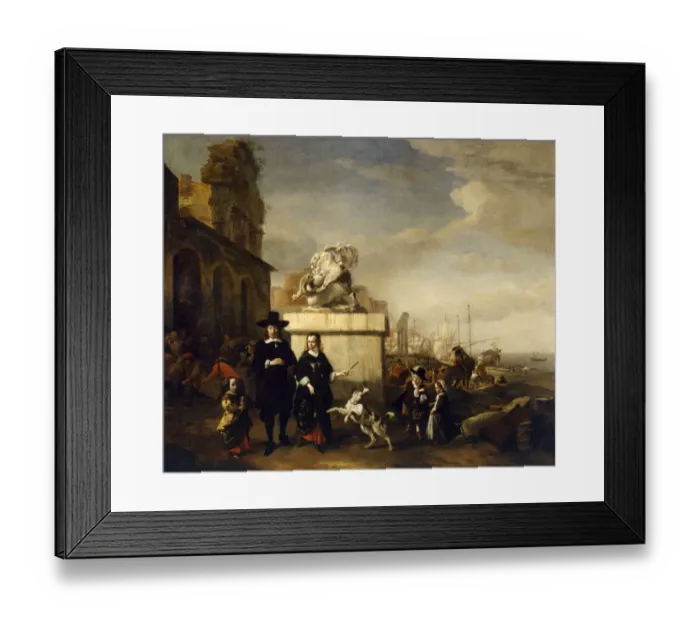 Framed Print : Weenix - The painter and his family J910533 Framed Print : Weenix - The painter and his family J910533