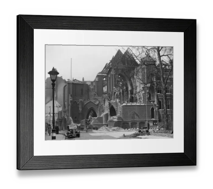 Framed Print : Bomb damaged church, Camden, London a44_00304