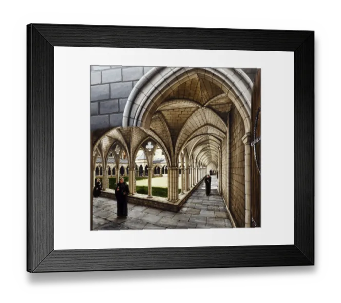 Framed Print : Cloister at St Augustines Abbey J970021 Framed Print : Cloister at St Augustines Abbey J970021