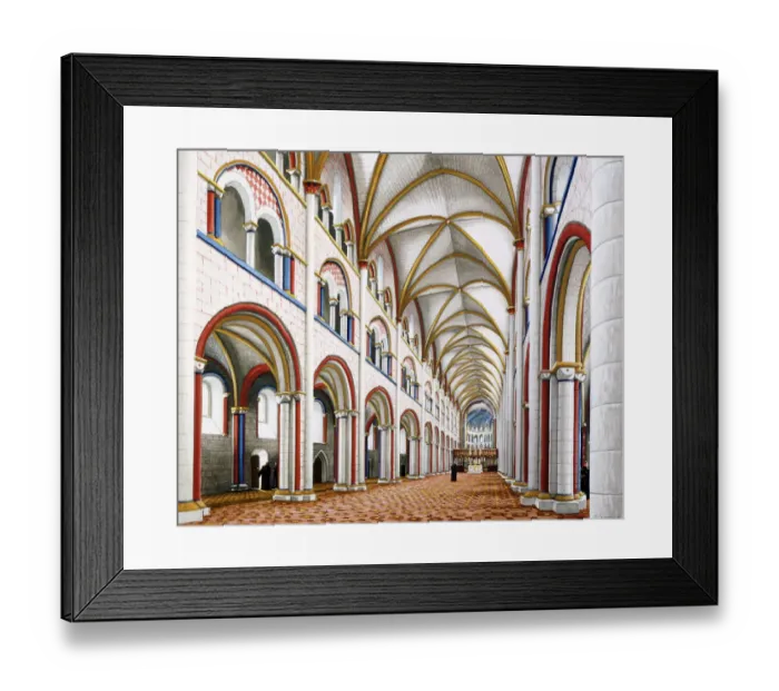 Framed Print : The Nave at St Augustines Abbey J990018 Framed Print : The Nave at St Augustines Abbey J990018