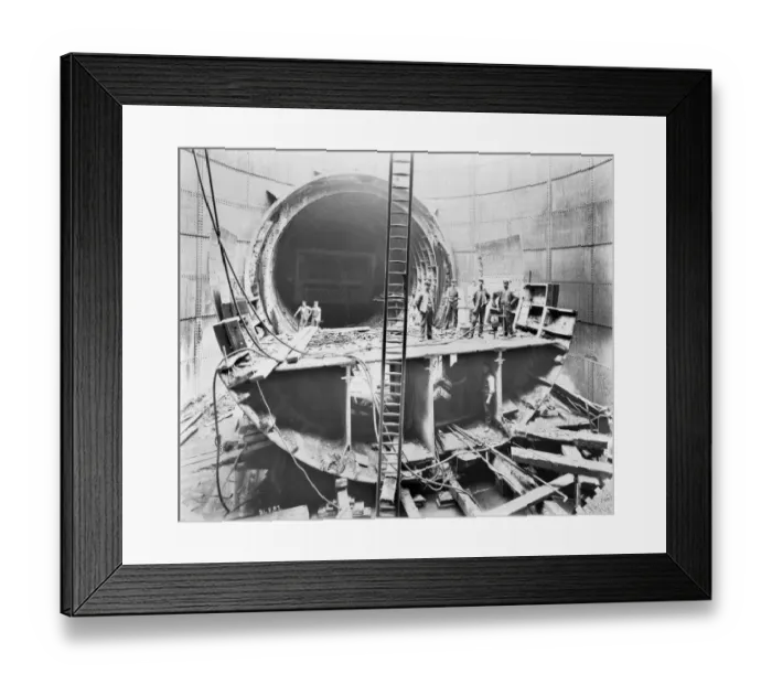 Framed Print : Excavating the Rotherhithe Tunnel BB99_06818